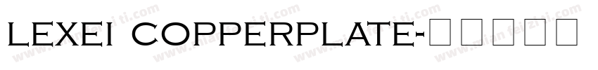 lexei copperplate字体转换